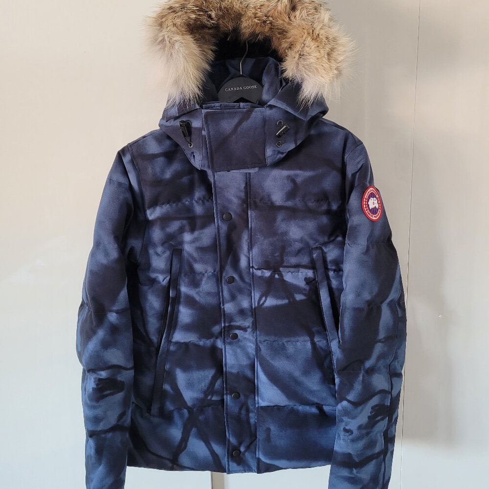 RARE Canada Goose Wyndham Parka - Abstract Blue Camo - Heritage (Real Fur)